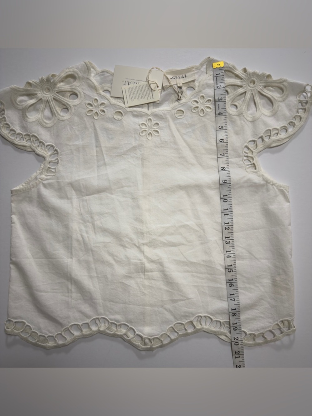 NWT The Great Super Bloom Eyelet Top Size 1 - Picture 12 of 14